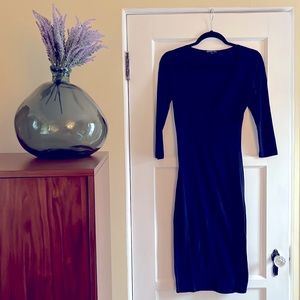 James Perse Brushed Jersey V Neck Dress